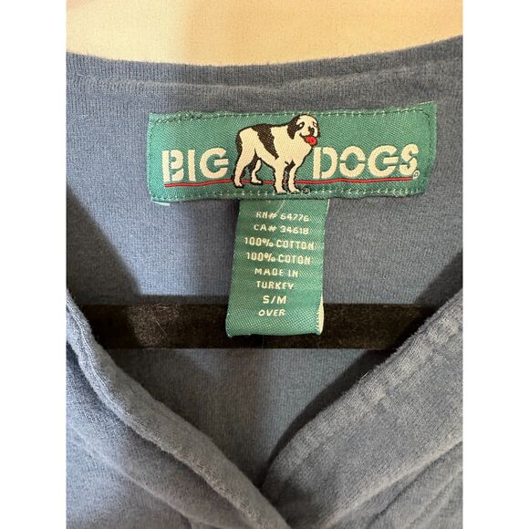 Big Dogs Women's NWOT Navy Blue Long Sleeve Sleep Shirt "Big Dog Mom" Size S/M - Picture 2 of 3